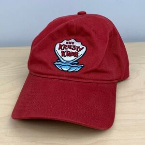 SpongeBob SquarePants The Krusty Krab Strapback Dad Hat Red Embroidered Logo